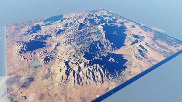 Realistic Terrain 58 3D Model .c4d .max .obj .3ds .fbx .stl .blend