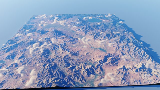 Realistic Terrain 64 Model 3D .c4d .max .obj .3ds .fbx .stl .blend 