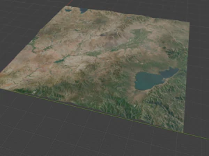 Realistic Terrain 64 3D Model