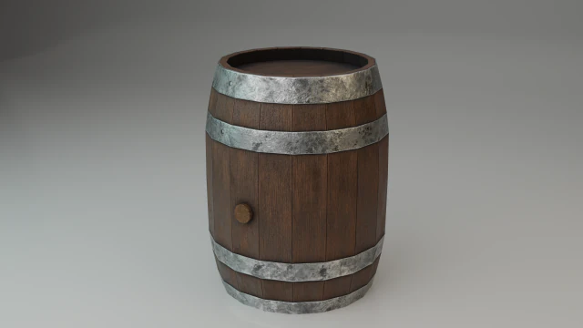Barril Lowpoly Modelo 3D .c4d .max .obj .3ds .fbx .stl .blend