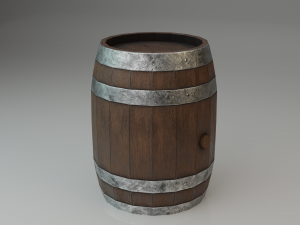 Barrel Lowpoly 3D Model