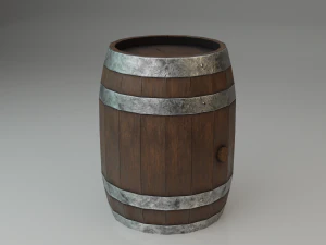 Barril Lowpoly Modelo 3D