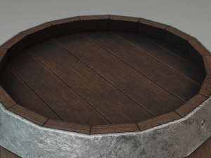 Barrel Lowpoly 3D Model