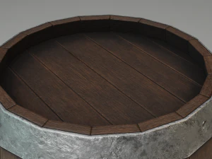 Barril Lowpoly Modelo 3D