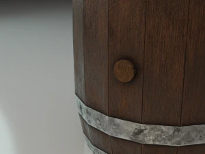 Barril Lowpoly Modelo 3D