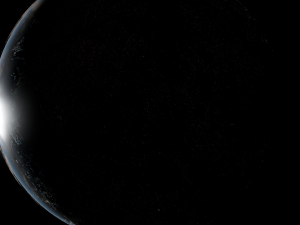 Photorealistic 3D Planet Model Featuring Rings and Night Lights Low-poly Modelo 3D