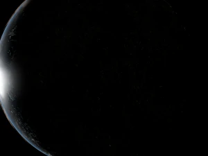 Photorealistic 3D Planet Model Featuring Rings and Night Lights Low-poly 3D Model