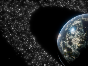 Photorealistic 3D Planet Model Featuring Rings and Night Lights Low-poly Modelo 3D