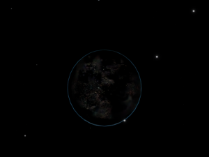 Photorealistic 3D Planet Model Featuring Rings and Night Lights Low-poly Modelo 3D