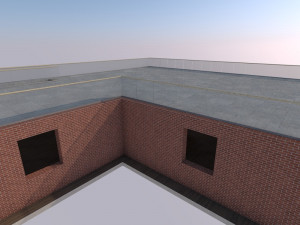 L Shape Building Modello 3D
