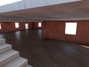 L Shape Building 3D Model