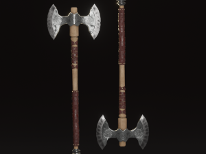 Viking Axe pack PBR Low poly game ready Low-poly 3D 模型