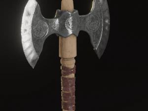 Viking Axe pack PBR Low poly game ready Low-poly 3D Model