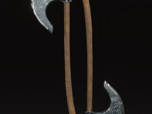 Viking Axe pack PBR Low poly game ready Low-poly 3D Model