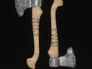 Viking Axe pack PBR Low poly game ready Low-poly 3D Model