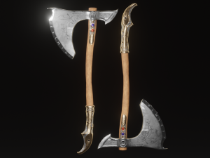 Viking Axe pack PBR Low poly game ready Low-poly 3D 模型