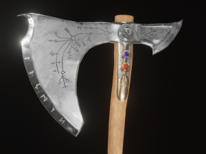Viking Axe pack PBR Low poly game ready Low-poly 3D 模型