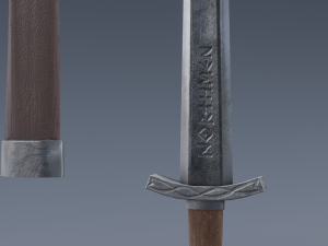 Swords viking pack low poly game ready Low-poly Modelo 3D