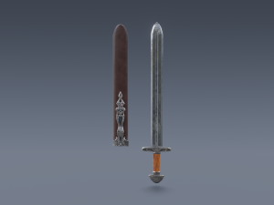 Swords viking pack low poly game ready Low-poly Modelo 3D