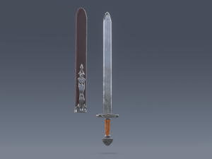 Swords viking pack low poly game ready Low-poly Modelo 3D
