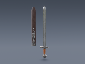 Swords viking pack low poly game ready Low-poly Modelo 3D