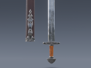 Swords viking pack low poly game ready Low-poly Modelo 3D