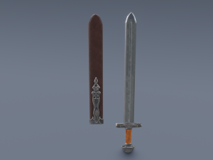 Swords viking pack low poly game ready Low-poly Modelo 3D
