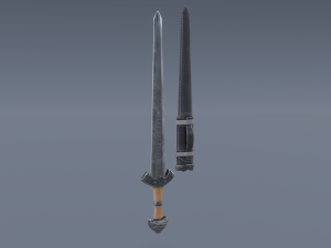 Swords viking pack low poly game ready Low-poly Modelo 3D