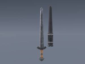 Swords viking pack low poly game ready Low-poly Modelo 3D