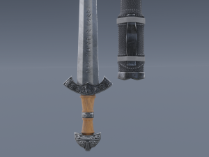 Swords viking pack low poly game ready Low-poly Modelo 3D