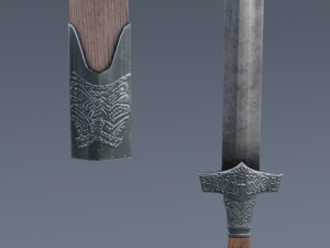 Swords viking pack low poly game ready Low-poly Modelo 3D