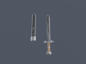 Swords viking pack low poly game ready Low-poly Modelo 3D