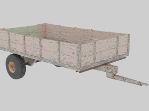 Old barn trailer 3D Model