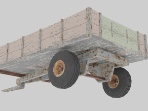 Old barn trailer 3D Model