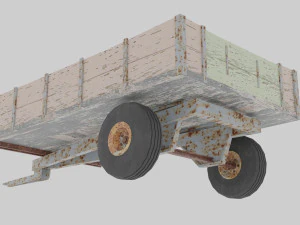 Old barn trailer 3D Model