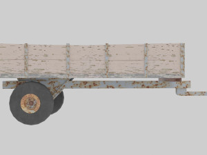 Old barn trailer 3D Model