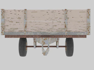 Old barn trailer 3D Model