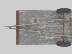 Old barn trailer 3D Model