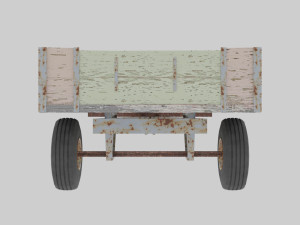 Old barn trailer 3D Model