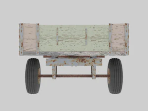 Old barn trailer 3D Model