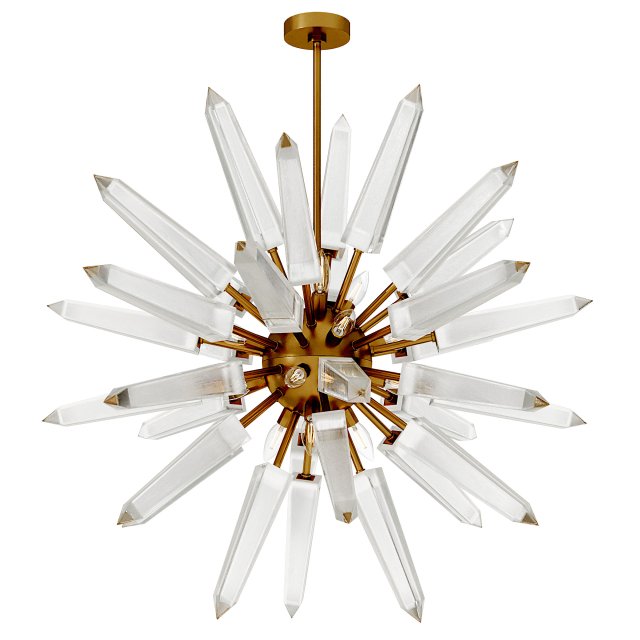 Natural White Quartz Pendant Lamp by Aver 3D Model .c4d .max .obj .3ds .fbx .stl .blend 