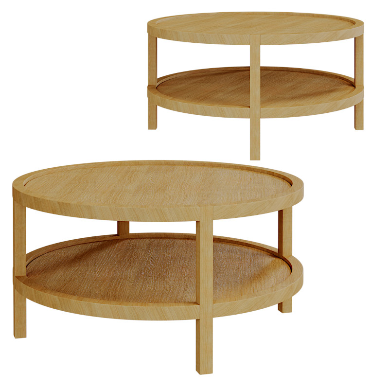 Leighton Solid Wood Coffee Table 3D-Modell .c4d .max .obj .3ds .fbx .stl .blend 