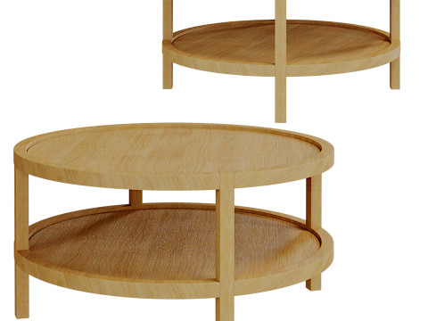 Leighton Solid Wood Coffee Table 3Dモデル