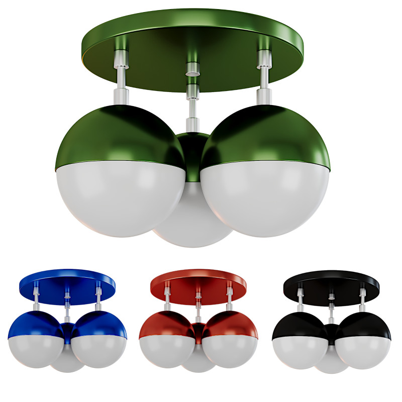 Color Ballsy Flush Mount 3D Model .c4d .max .obj .3ds .fbx .stl .blend 