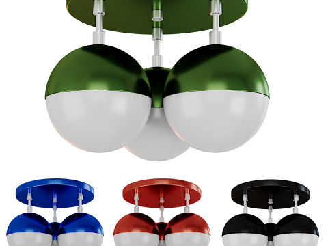 Color Ballsy Flush Mount Modelo 3D