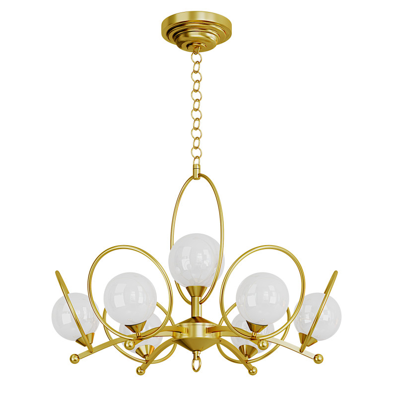 Riley Glass Chandelier 3D Model .c4d .max .obj .3ds .fbx .stl .blend 