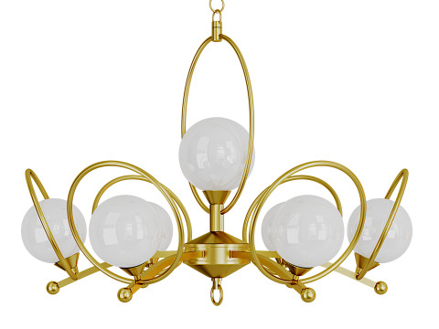 Riley Glass Chandelier 3D Model