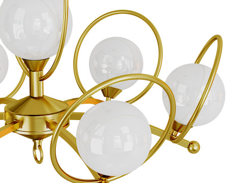 Riley Glass Chandelier 3D Model