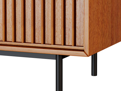 Slatted Media Console 3D Model