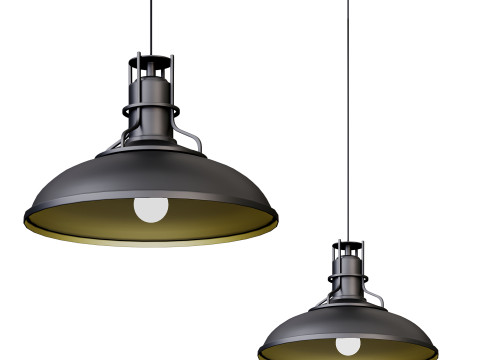 1-Light Barn Pendant Ligh 3D Model